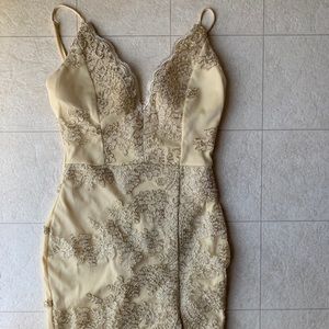 Gold bodycon dress